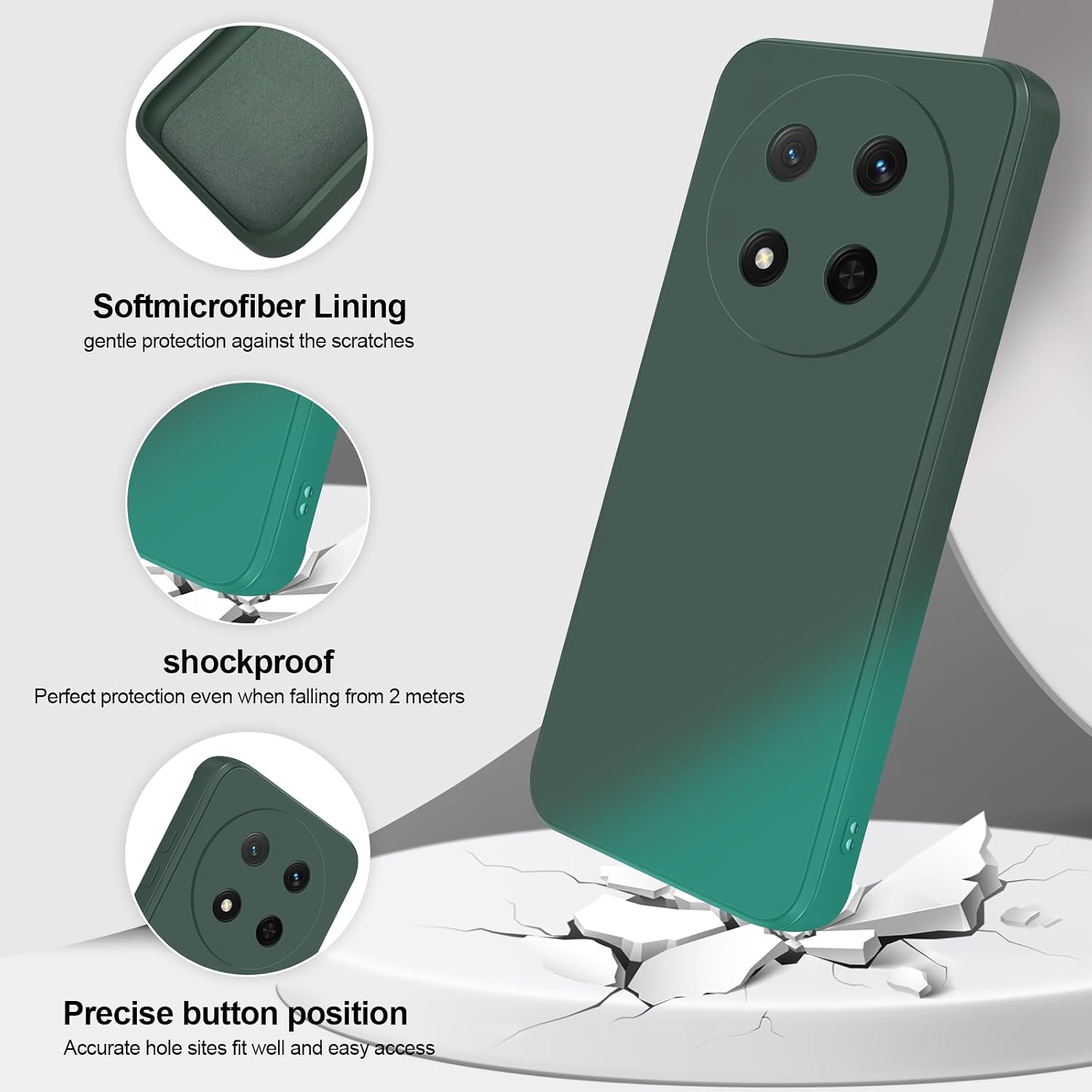 Detalle 2 de GiiYoon Case for Honor Magic 7 Lite, Green