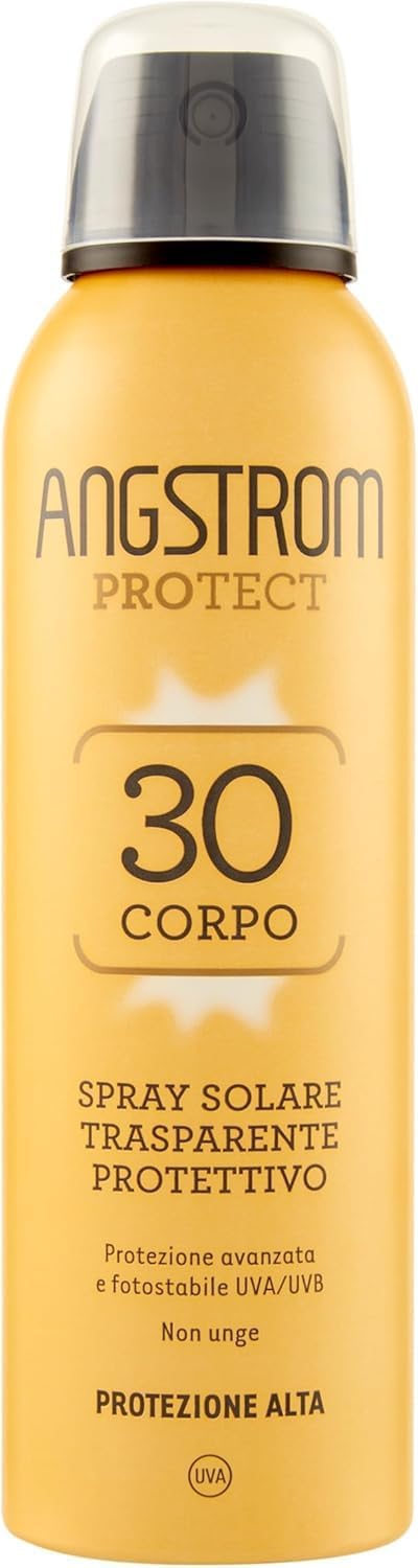 Detalle de Angstrom Protect Spray Solare Trasparente SPF 30, 200 ml — protezione efficace e assorbimento immediato
