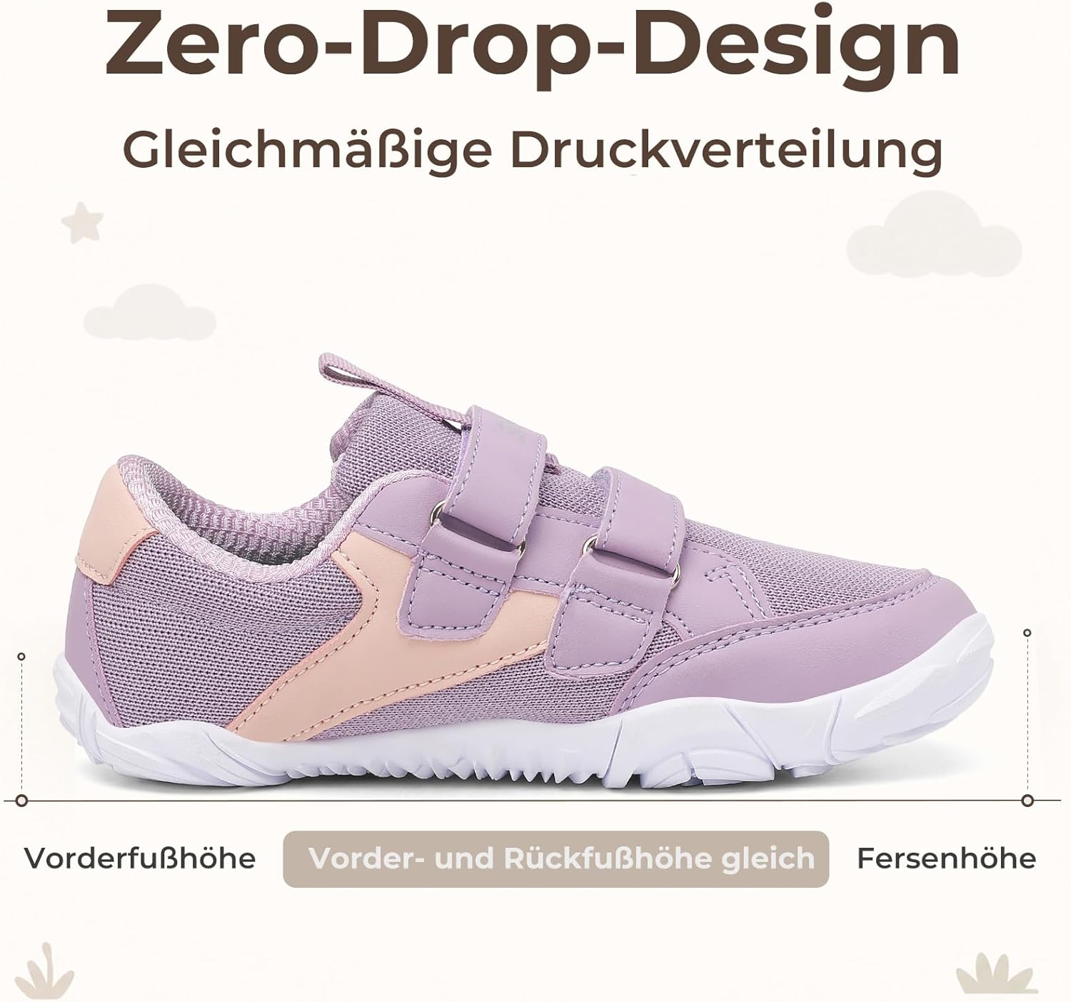 Detalle 2 de SAGUARO Kinder Barfußschuhe Leicht – Barfußgefühl mit breiter Zehenbox, Zero-Drop, Größe 25–36