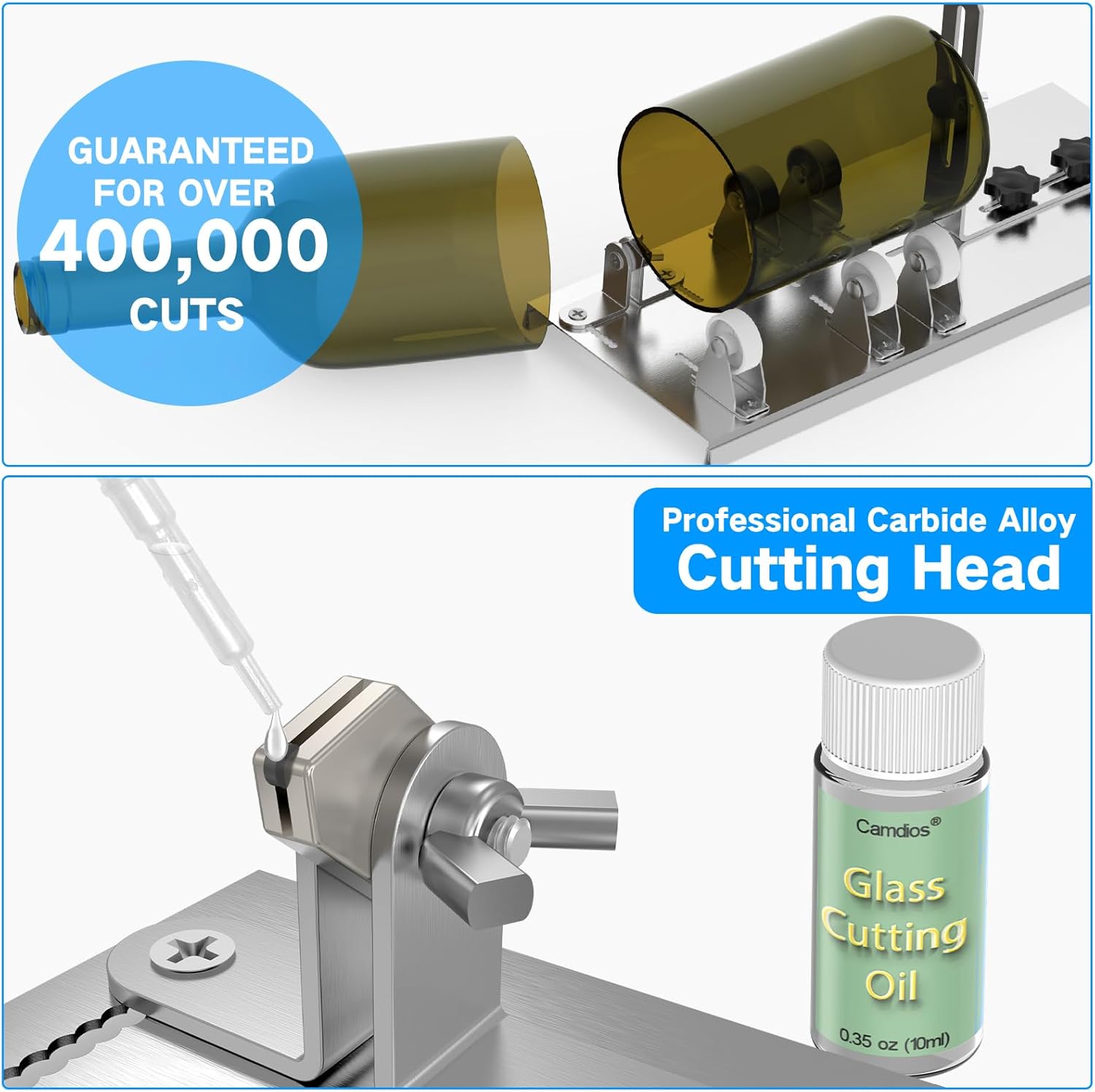 Detalle de Glass DIY Cutting Tool Kit – Glass Bottle Cutter for Upcycling and Craft