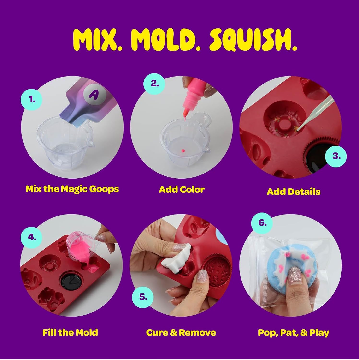 Thumbnail 1 de Dan&Darci Taba Squishy Making Kit for Kids – Craft Your Own Cute Squishies