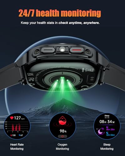 Detalle 2 de TIMU Smartwatch für Herren – 1,45 Zoll AMOLED, Bluetooth Anruffunktion und 30 Tage Standby