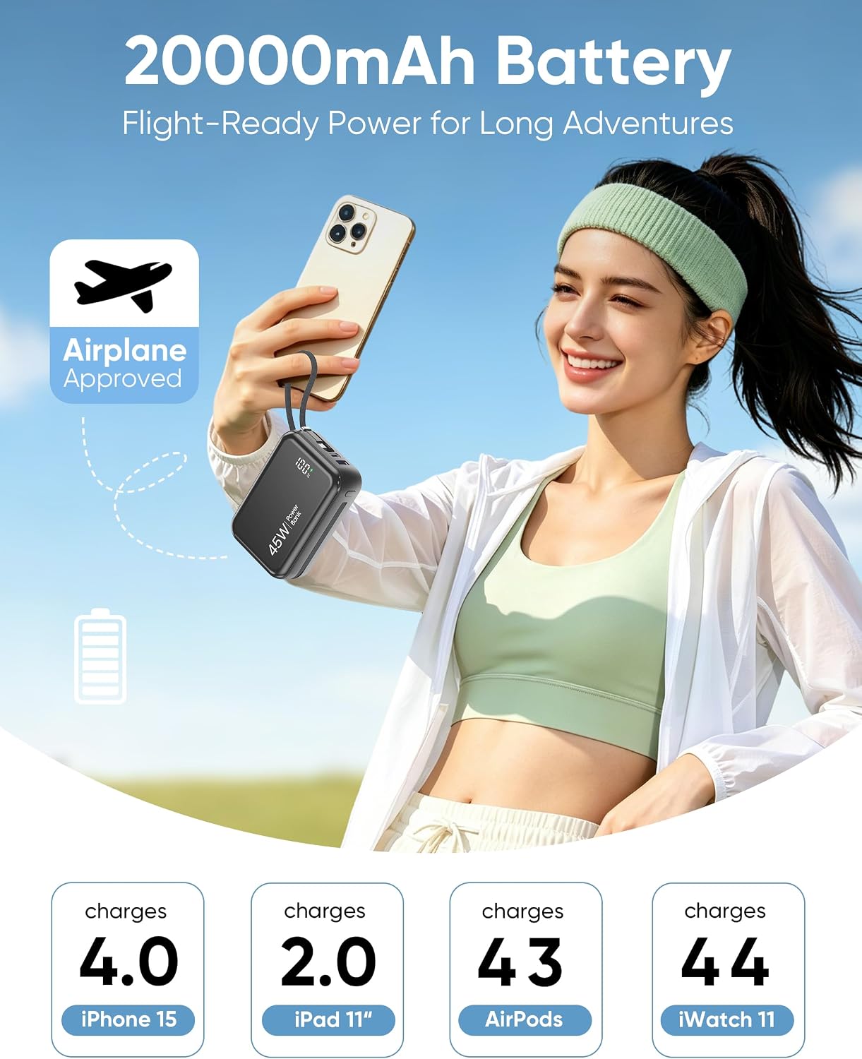 Detalle 2 de Portable Power Bank 20,000mAh