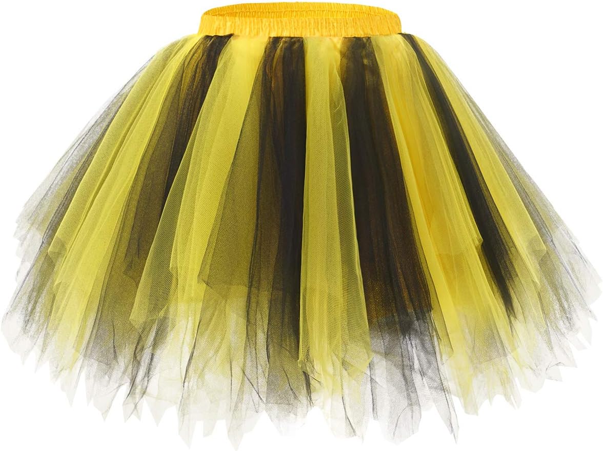 Detalle de Bridesmay short tulle skirt for women – 50s vintage ballet tutu style for Halloween, cosplay and stage