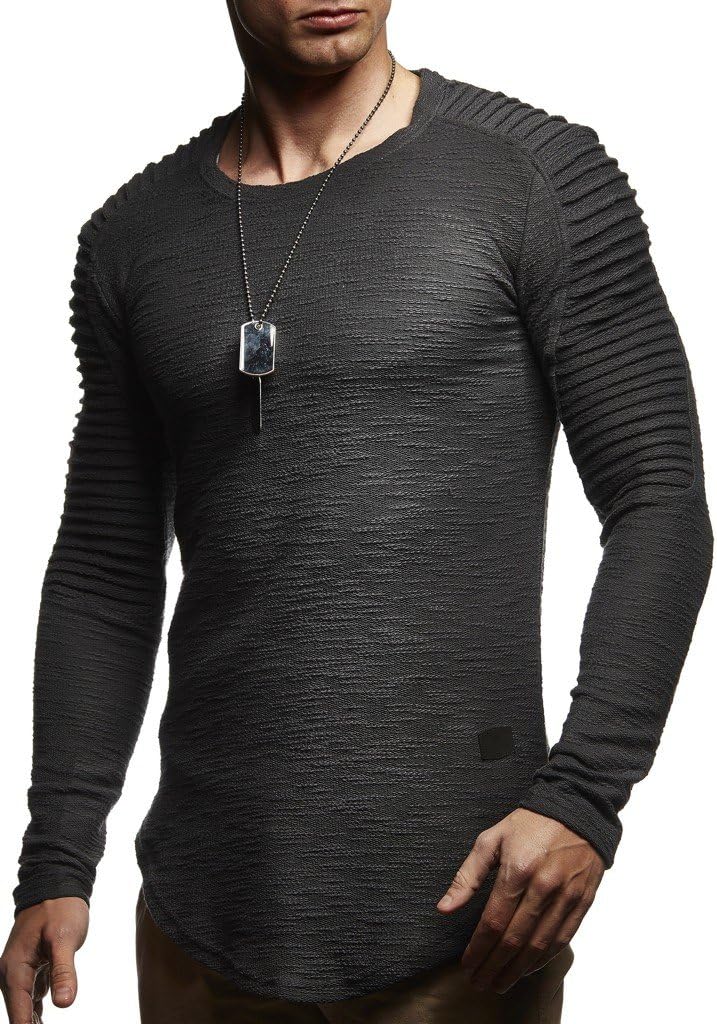 Detalle de Leif Nelson LN6326 pour homme – pull à capuche en coton à enfiler (taille S)