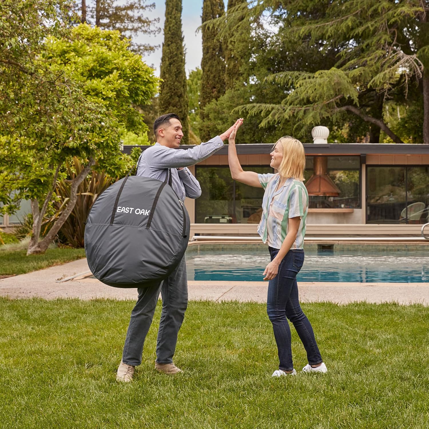 Thumbnail 4 de EAST OAK Screen House Tent Pop-Up (10 x 10 FT) — portable insect-screen canopy room, beige