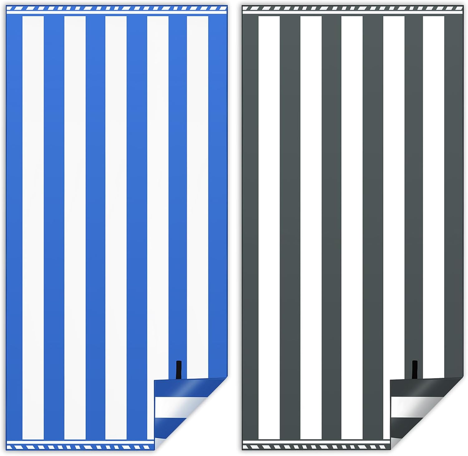 Detalle de Vortix C0108-0234 set van 2 XXL-strandhanddoeken in microvezel, 90 × 180 cm