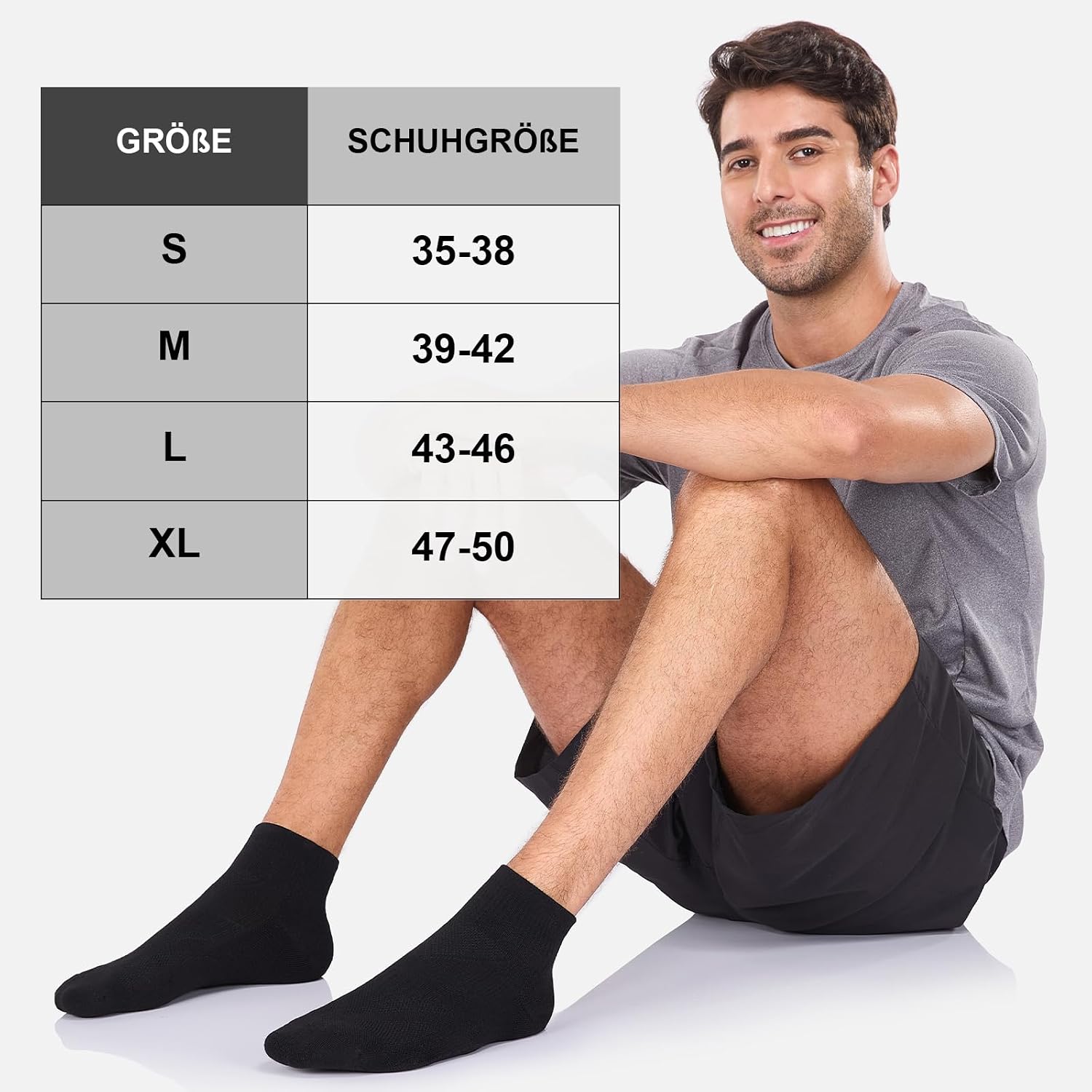 Thumbnail 5 de anqier 6 Paar Herren Damen Sportsocken 43-46 ⚙