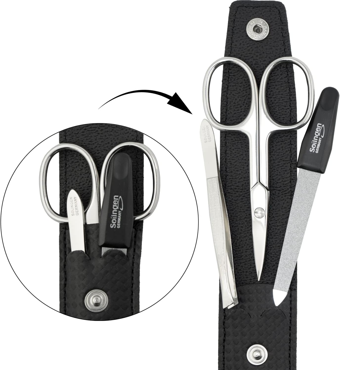Thumbnail 5 de Forbicine e Pinzette – Set Manicure Professionale con Custodia in Similpelle