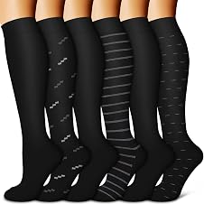 BLUEENJOY Copper Compression Socks, 6 pairs ⚙