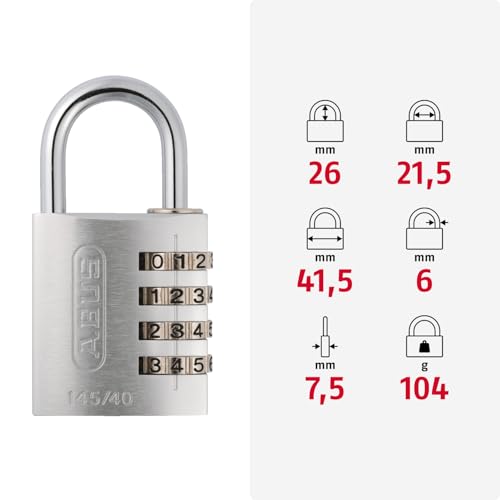 Thumbnail 4 de ABUS Zahlenschloss 145/40 Blau – Aluminium-Vorhängeschloss mit 4-stelligem Zahlencode