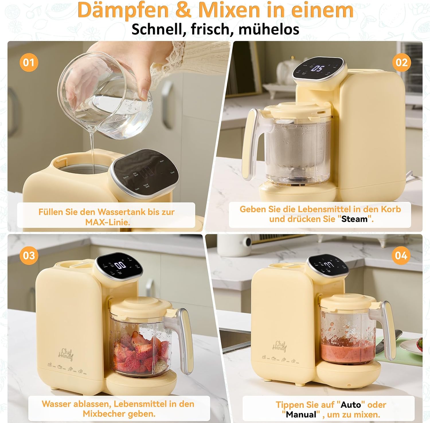 Thumbnail 2 de Chefhandy 5-in-1 Babynahrungszubereiter 750 ml