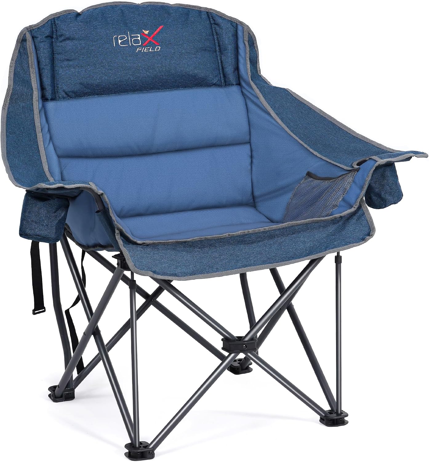 Detalle de RELAX FIELD RS01-S047 XXL campingstol, vadderad och hopfällbar