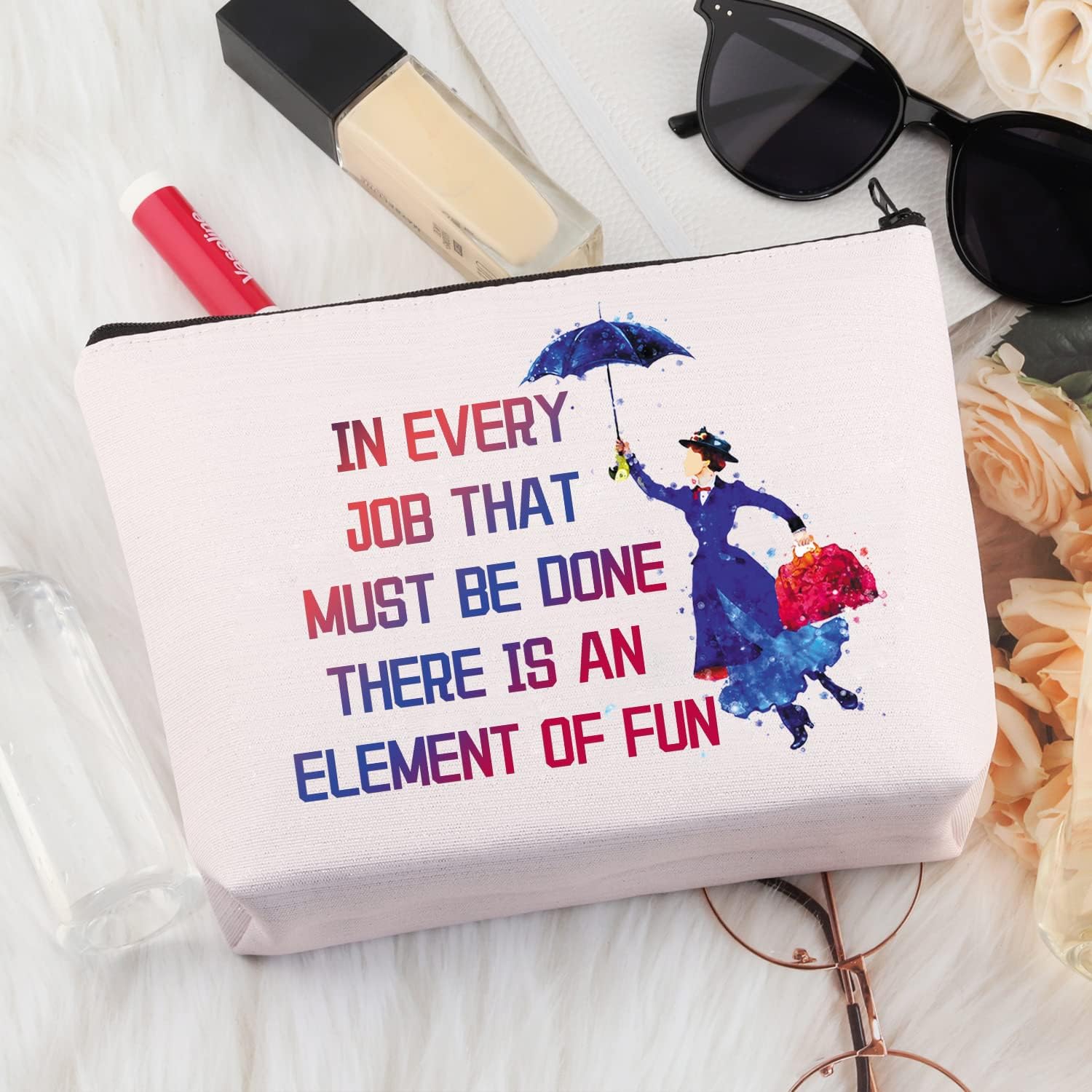 Detalle de PLITI Mary Umbrella Makeup Bag: a practical, fun organiser for every busy day
