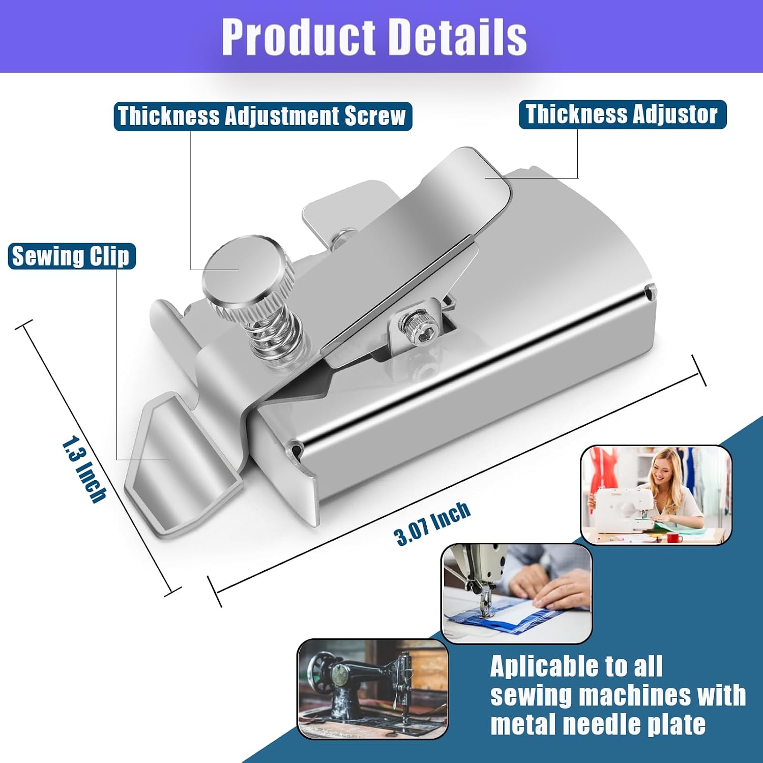 Thumbnail 4 de BREXFIRE SG-01 Magnetic Seam Guide for Sewing Machines, Stainless Steel