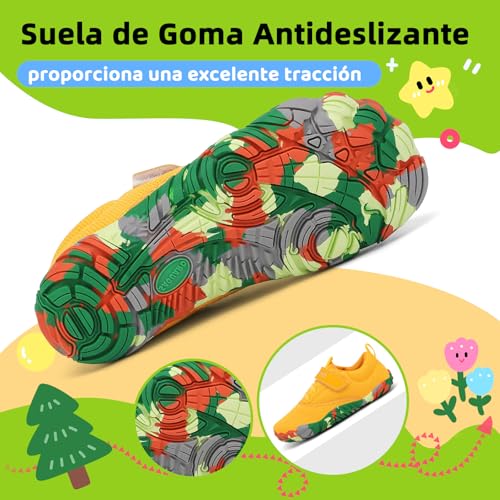 Thumbnail 4 de SAGUARO Barefoot Niños – Zapatillas de Trail Minimalistas Amarillo EU 26