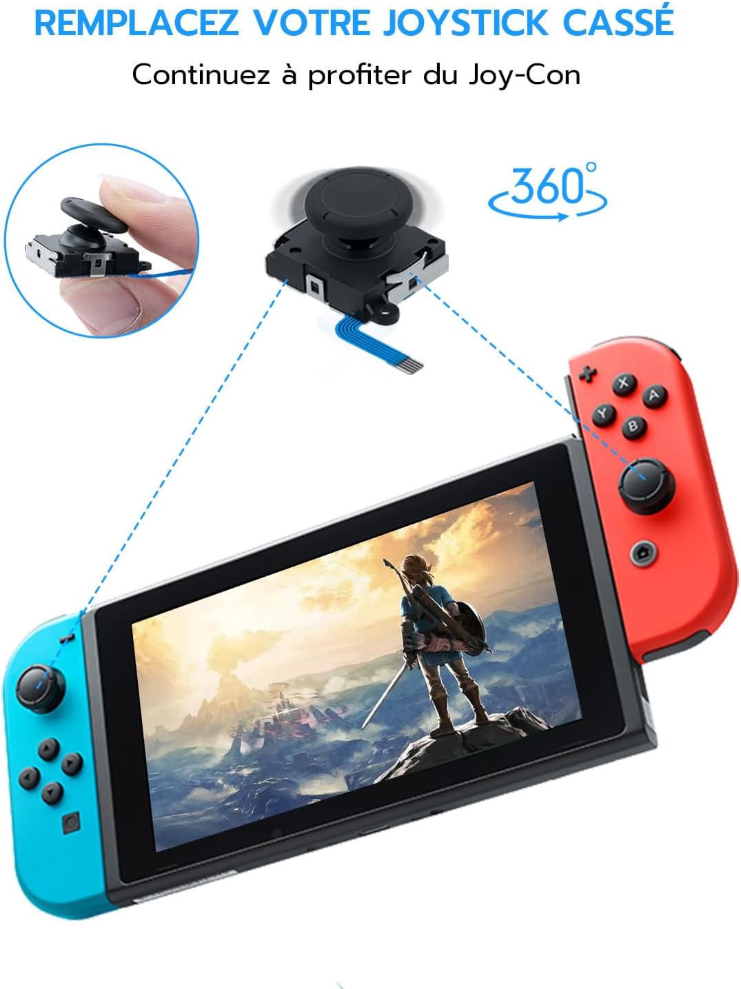 Thumbnail 5 de Tolesum Joysticks analogiques 3D pour Switch