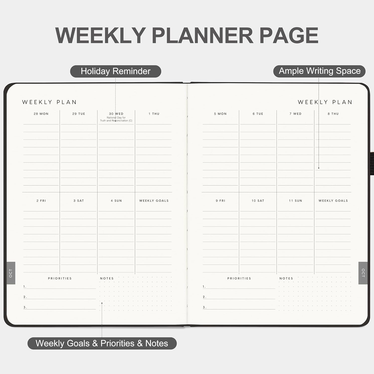 Detalle 2 de &And Per Se Planner 2026-2027, 15-Month B5 Weekly and Monthly Hardcover