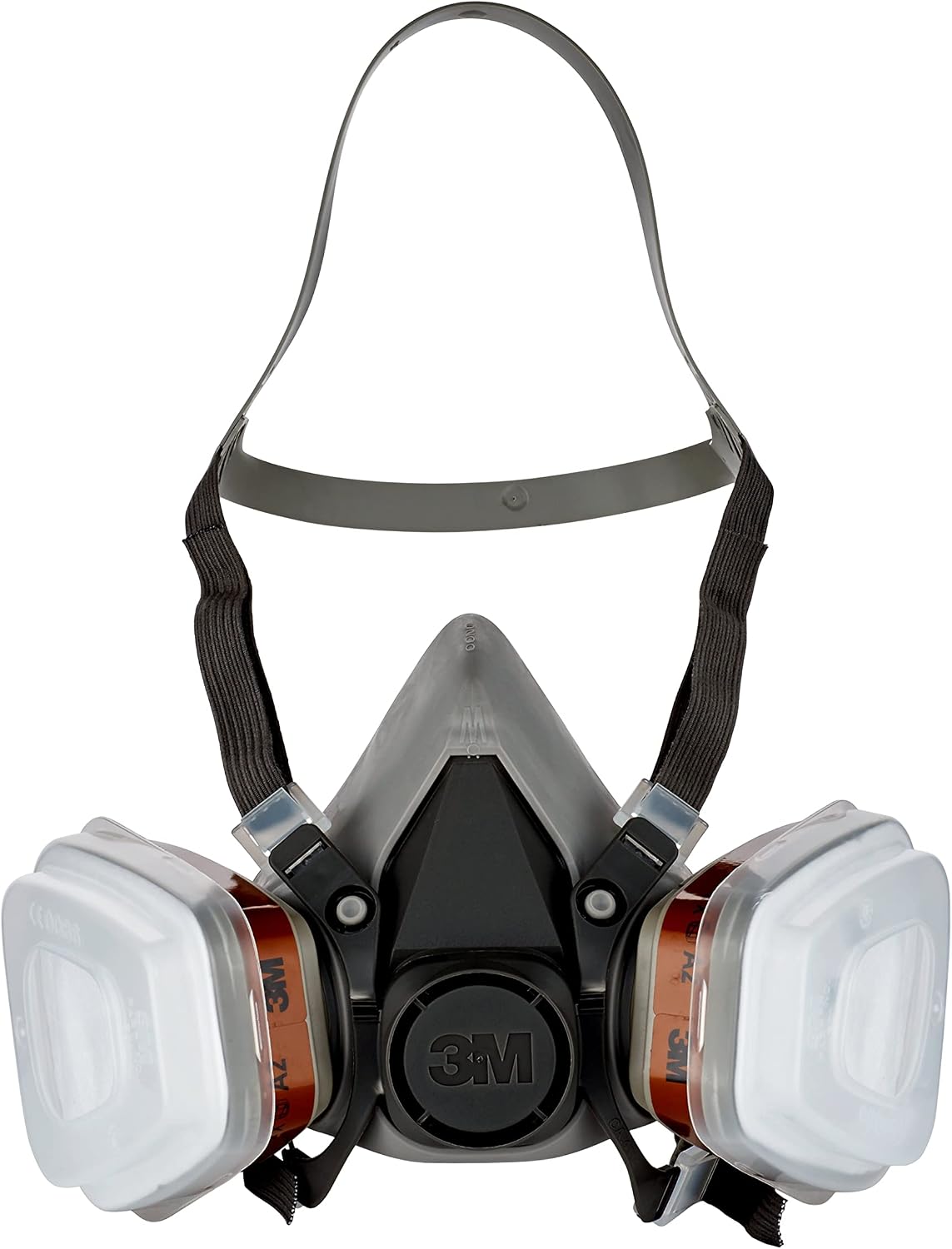 Detalle de 3M Respiratore semimaschera 6002C con filtri intercambiabili – protezione A2P2 per gas, vapori organici e polveri sottili
