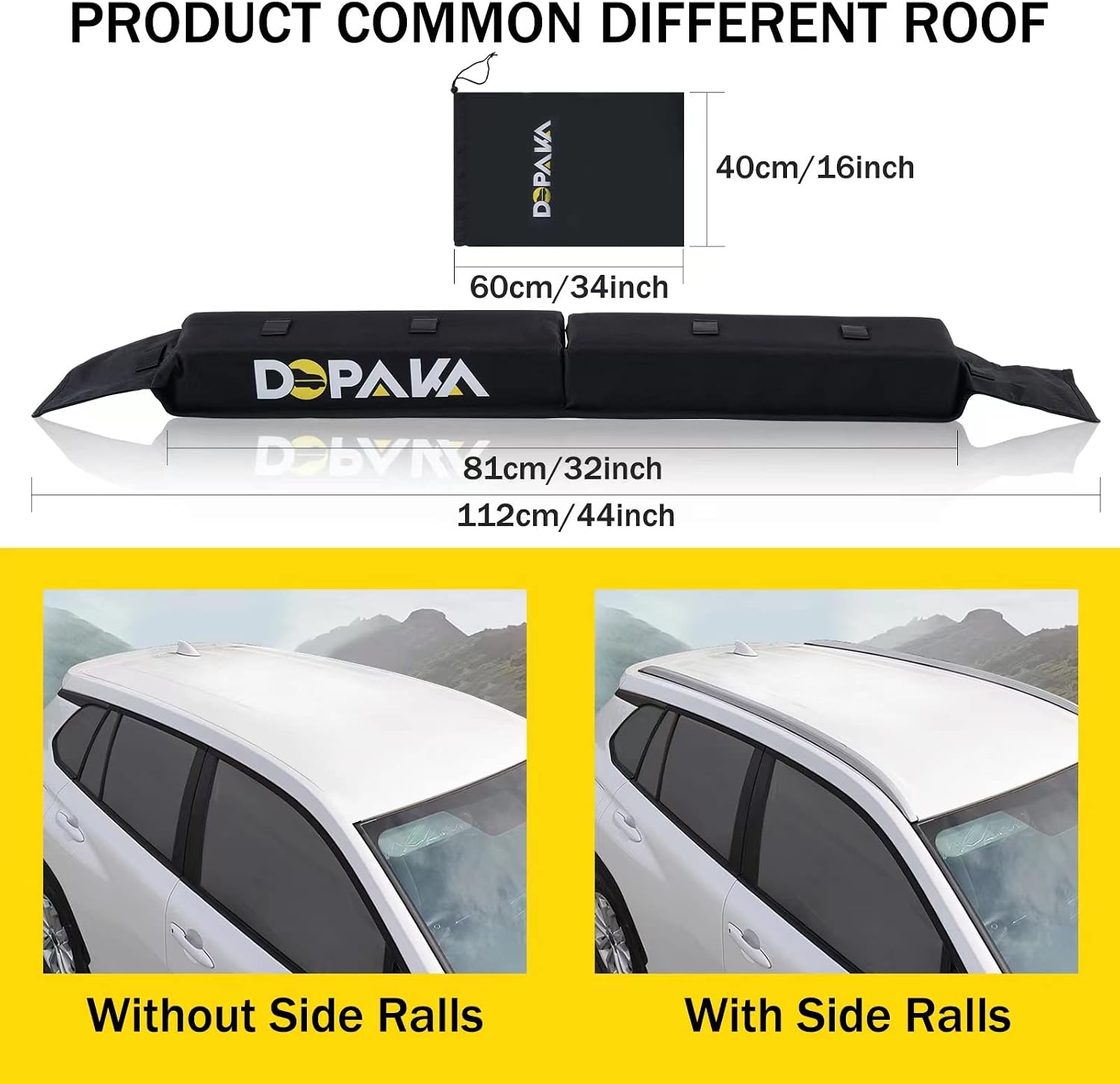 Thumbnail 2 de Kayak Roof Rack with Soft Pads and Accessories (Universal Fit)