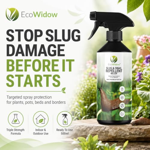 Detalle de EcoWidow Slug & Snail Repellent Spray – Triple Strength, Pet-Friendly Indoor/Outdoor