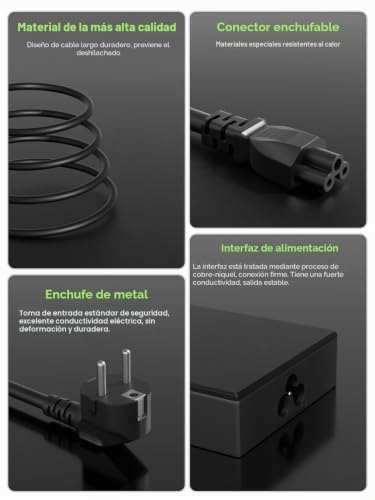 Detalle de PowerPortnerLink 180W: Cargador compatible con ASUS ROG Zephyrus, TUF y Strix para uso diario y viajes