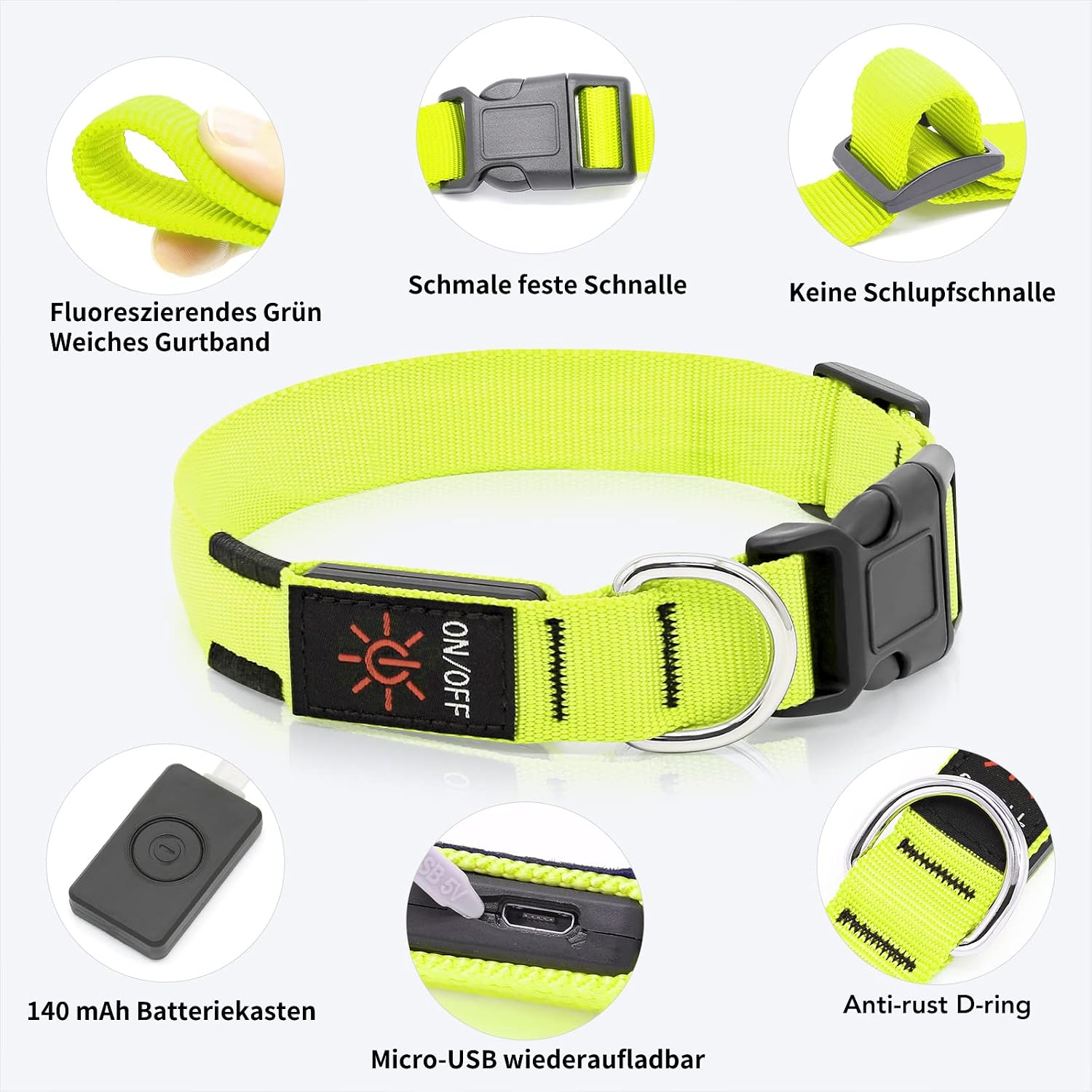 Detalle de KOSKILL Leuchthalsband 500 m