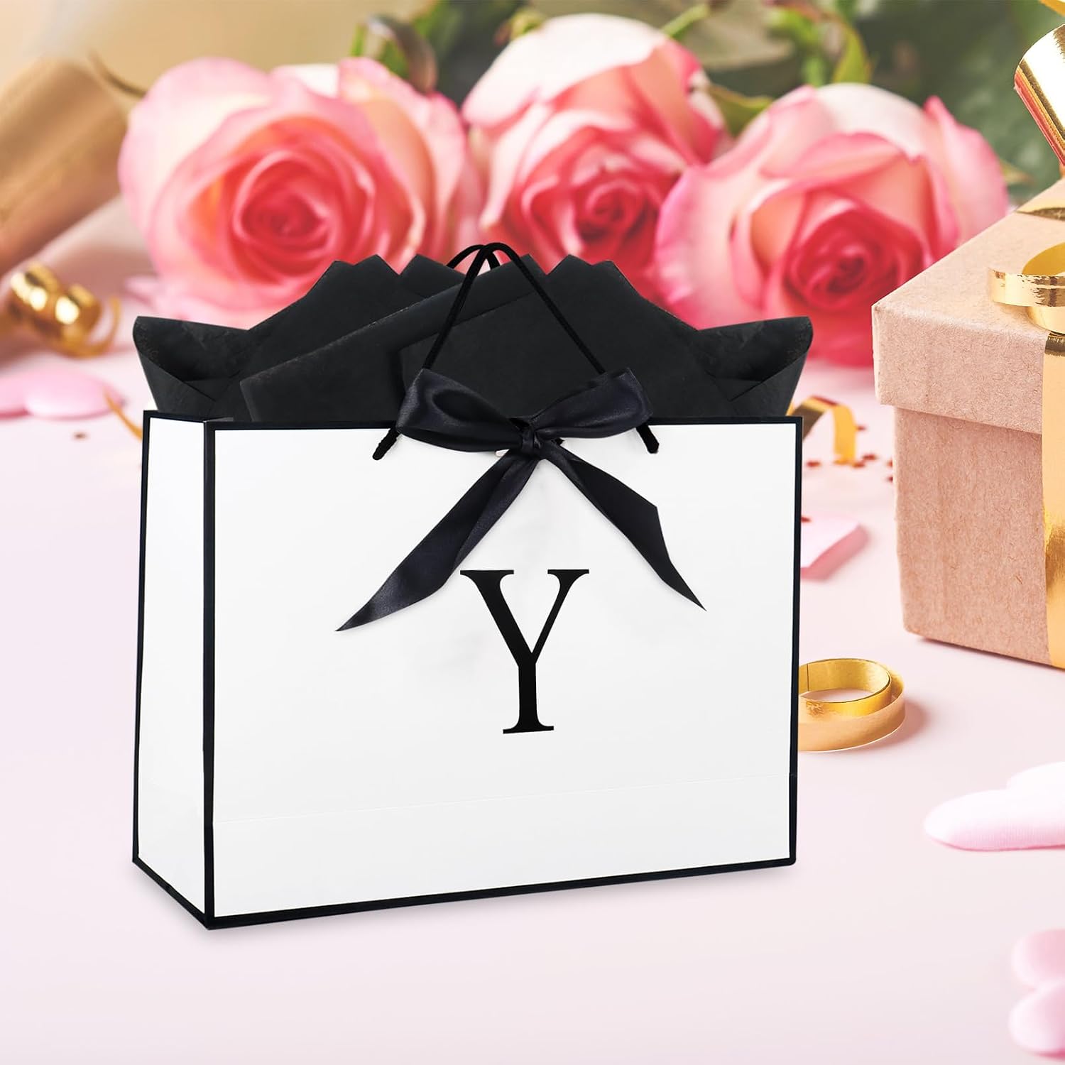 Thumbnail 5 de Medium Gift Bag with Initial Y and Tissue Paper – 11 Inches
