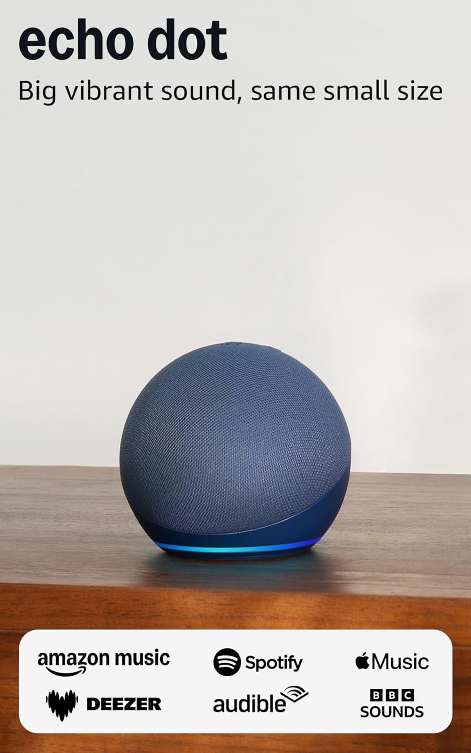 Detalle de Echo Dot (Newest gen) | Deep Sea Blue with Alexa+ Early Access