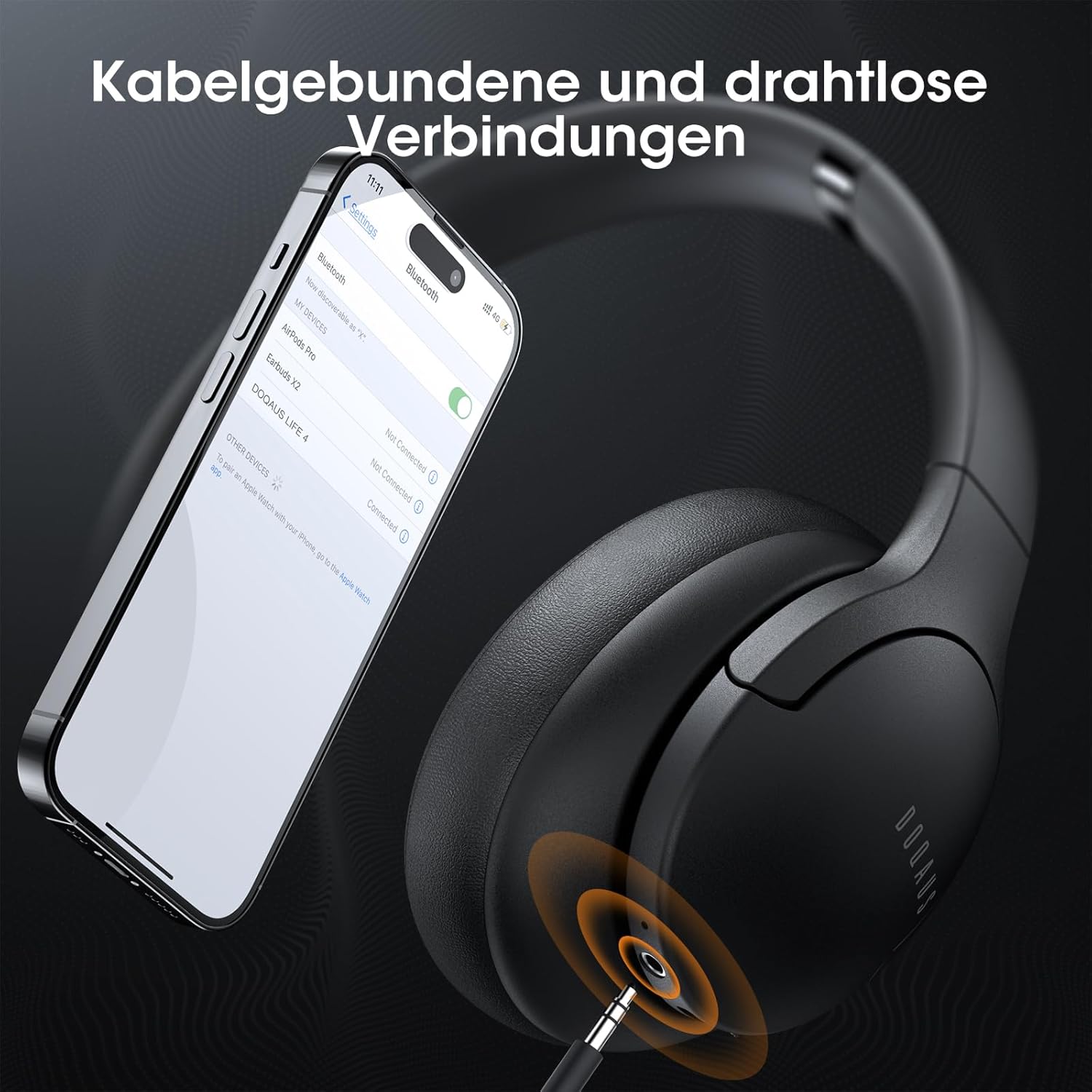 Thumbnail 6 de DOQAUS Kopfhörer Bluetooth Over-Ear 90 Std