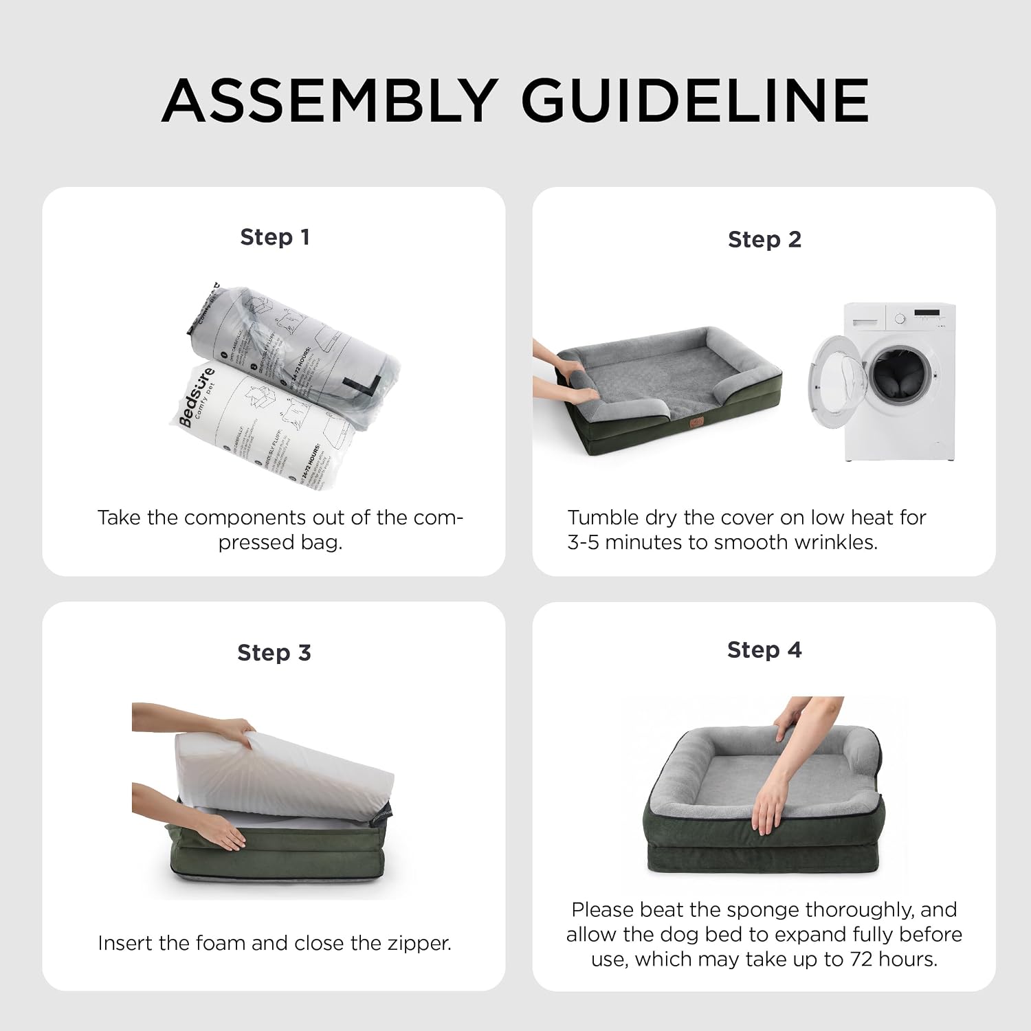 Thumbnail 6 de Bedsure Large Dog Bed Sofa 97x71x16cm
