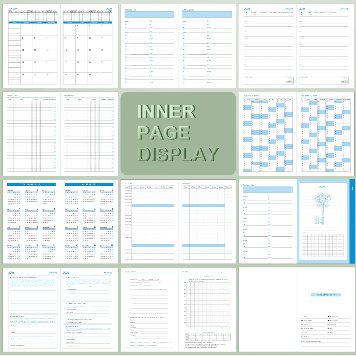 Thumbnail 3 de Agenda 2026 A5 une page par jour 🗓️