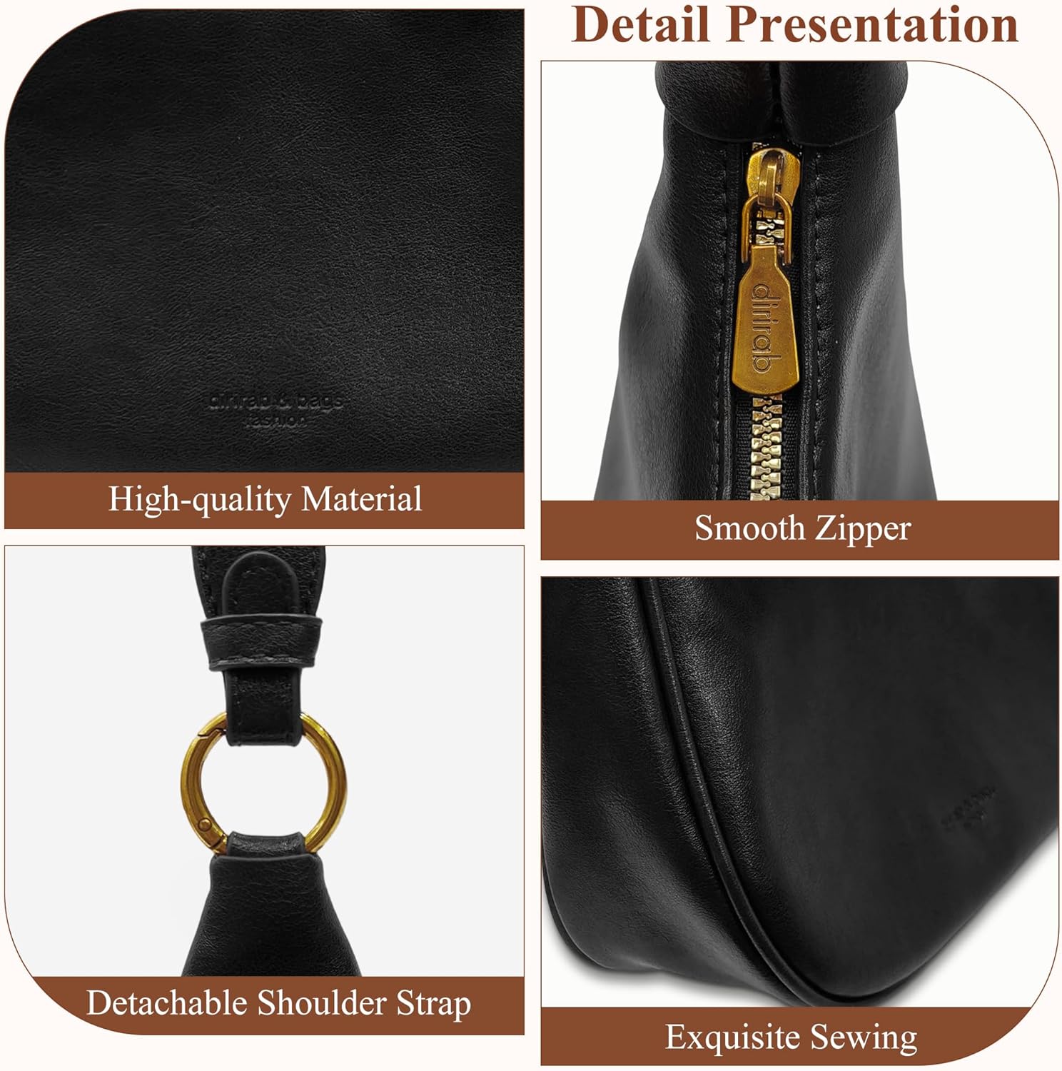 Thumbnail 5 de Mabecol Sac Bandoulière Femme Petit PU – Mini Y2K Rétro, 2 Bandoulières Amovibles