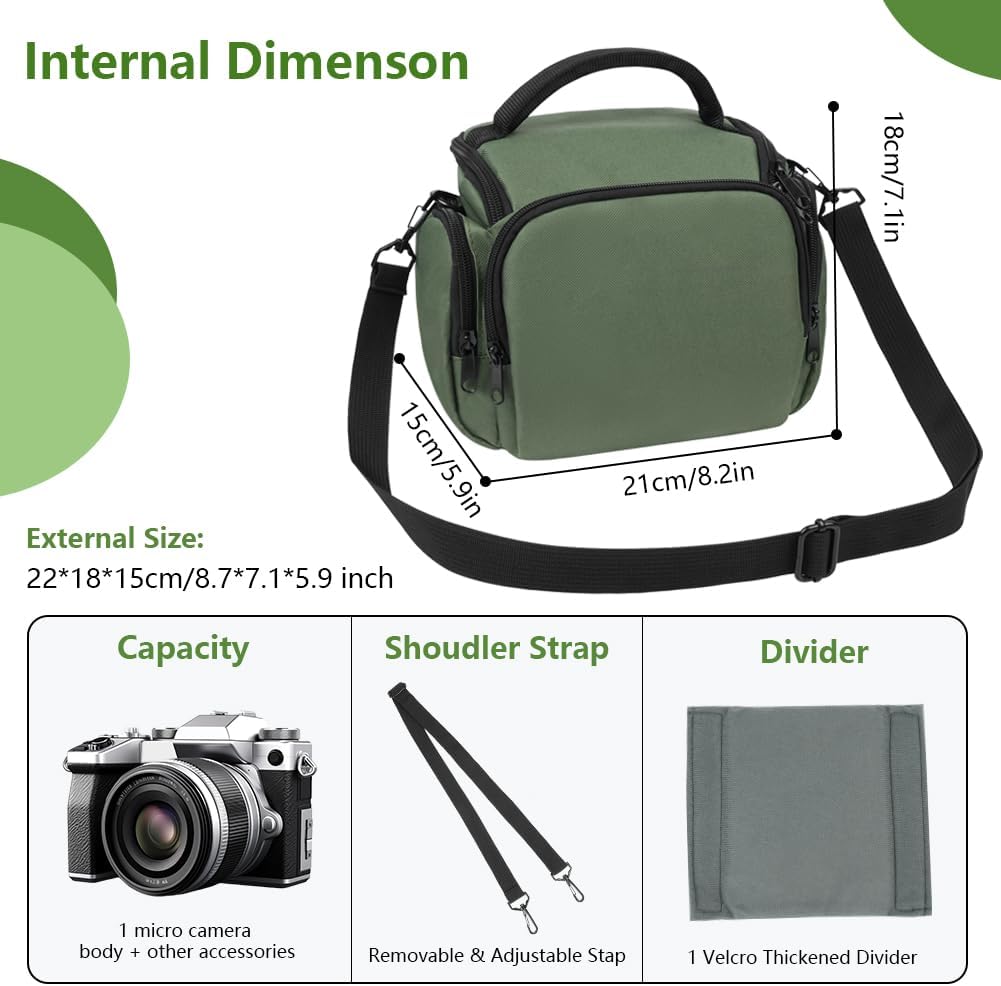Thumbnail 1 de Ainiv DSLR Camera Bag: Waterproof, Anti-Shock Case for 1 Camera + 2 Lenses