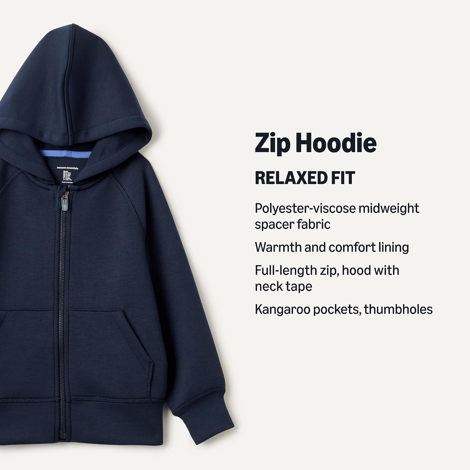 Thumbnail 1 de Amazon Essentials Boys' Active Sweat Relaxed-Fit Full Zip Hoodie with Thumb Holes