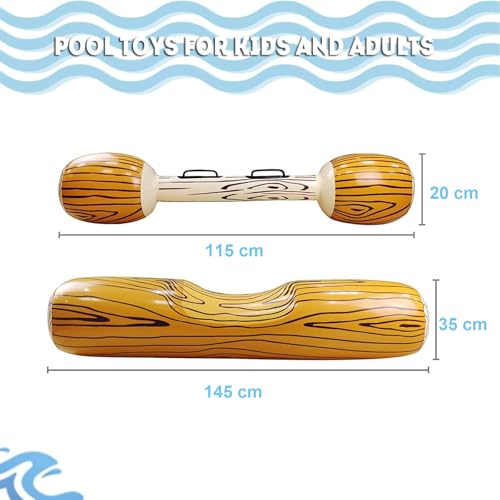 Thumbnail 6 de VISATOR Jeux Piscine Gonflable Bataille Bûche – Duo Adulte/Enfant (L)