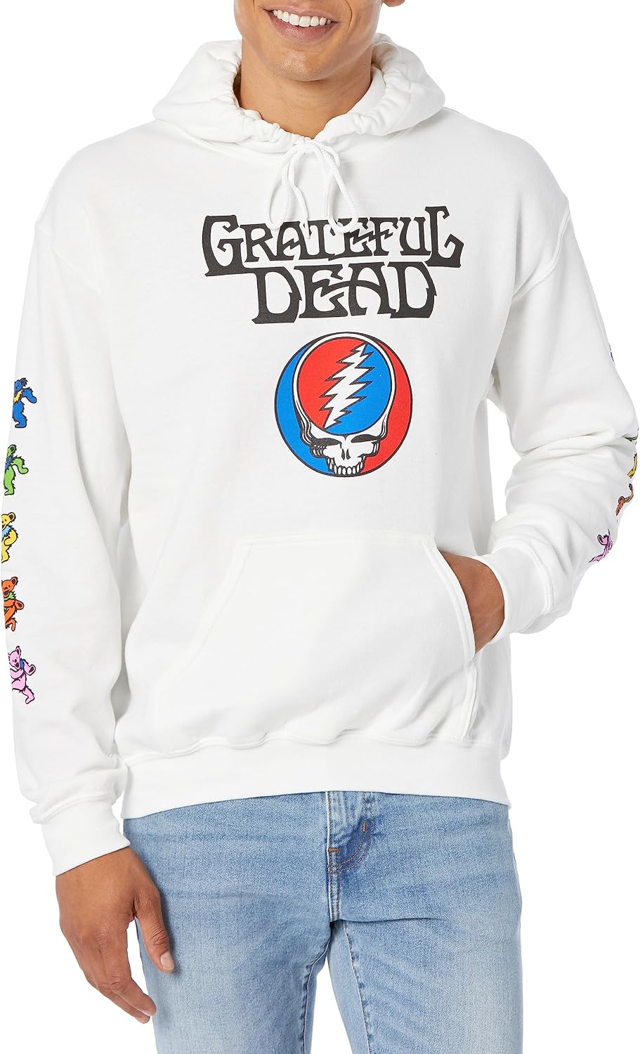 Detalle de Grateful Dead Steal Your Face Dancing Bear Hoodie