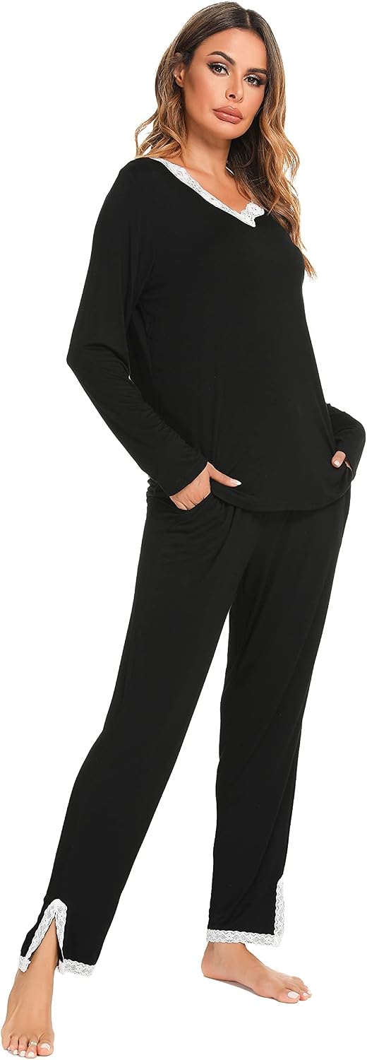 Detalle 2 de Lovasy Ensemble Pyjama Femme Cotton Hiver đ