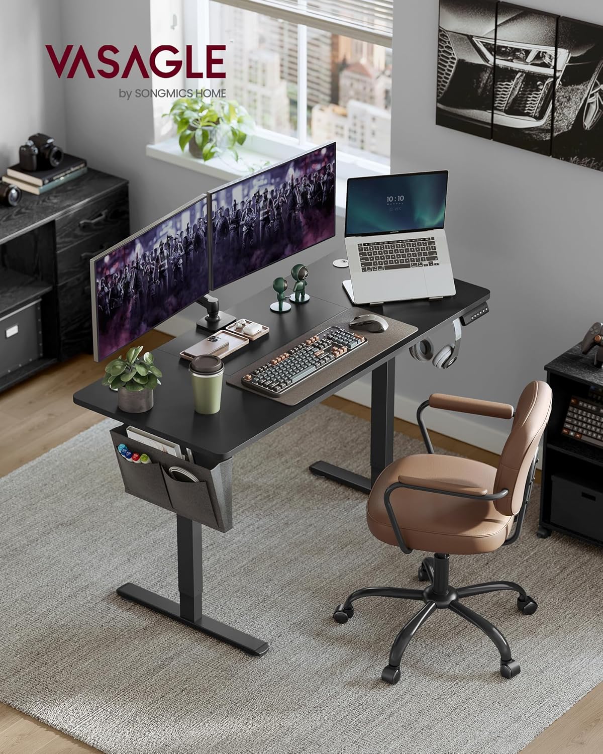 Detalle de VASAGLE Electric Standing Desk LSD134B02 (140 x 60 cm) – Height Adjustable