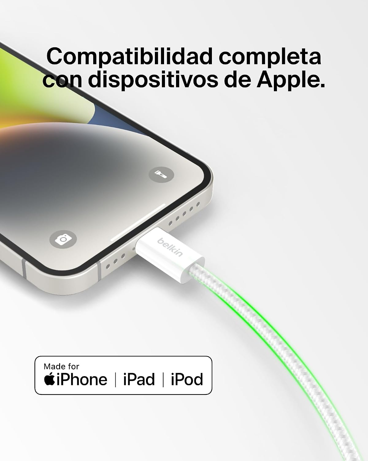 Detalle 2 de Belkin BoostCharge 1,5 m USB‑C a Lightning