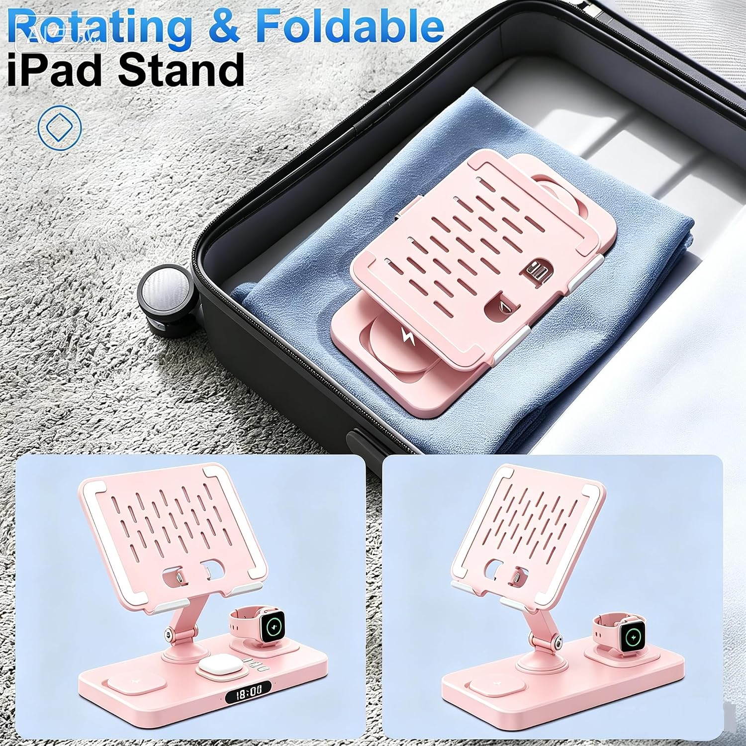Thumbnail 6 de 6-in-1 Wireless Charging Station with Clock