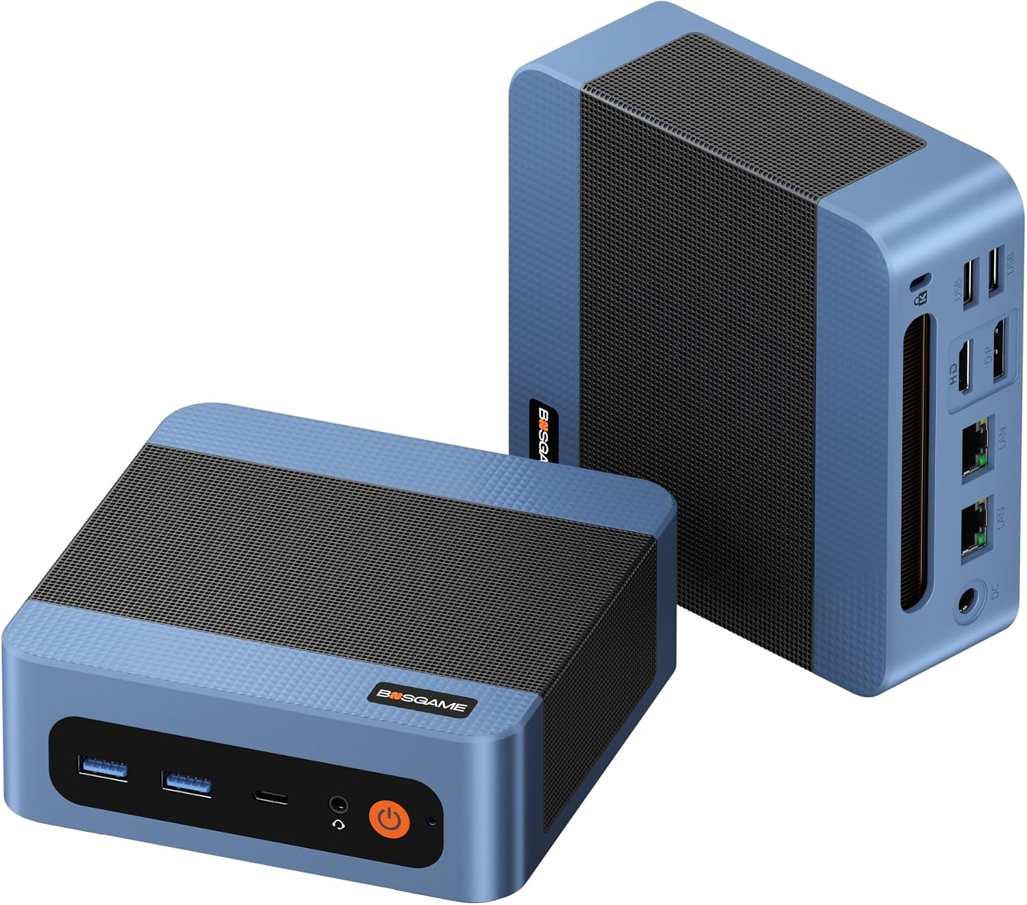 Detalle de BOSGAME E5 Mini PC, Ryzen 3 5300U, 8GB DDR4, 256GB SSD, Triple 4K