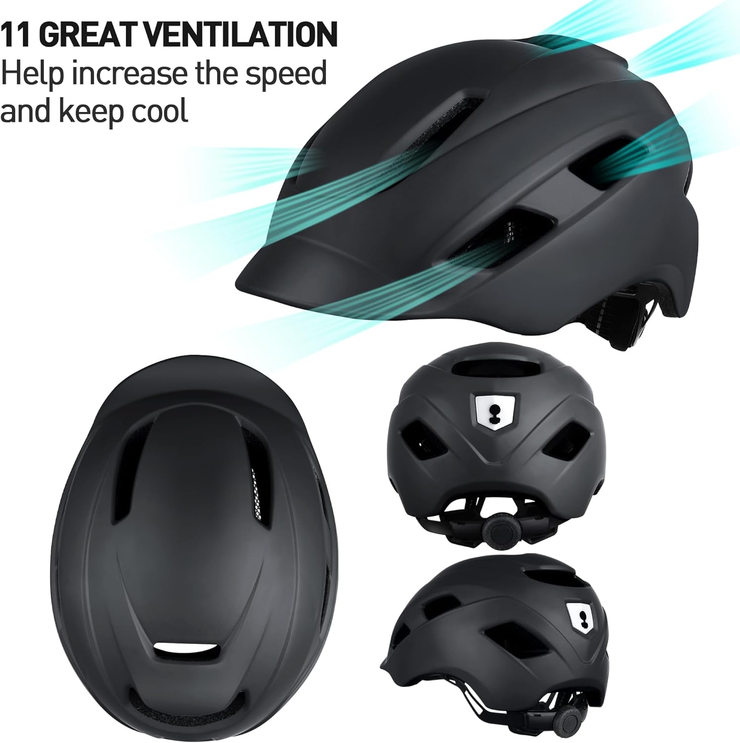 Thumbnail 2 de Bike Helmet Adjustable with USB LED Light