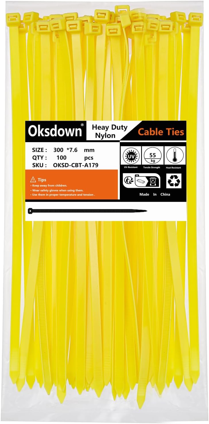 Thumbnail 6 de Oksdown 300mm Black Cable Ties 100 pack