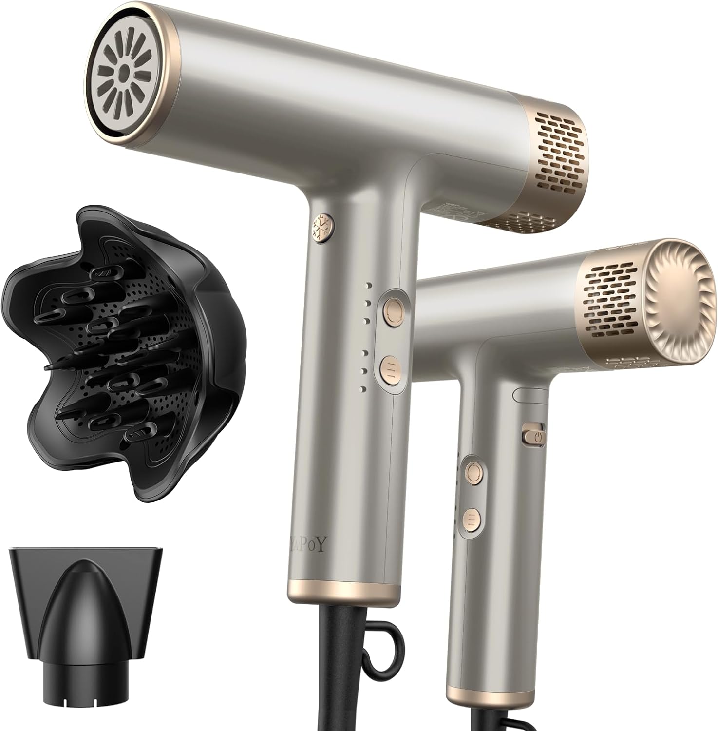 Detalle de YAPOY 110,000 RPM hair dryer with ion
