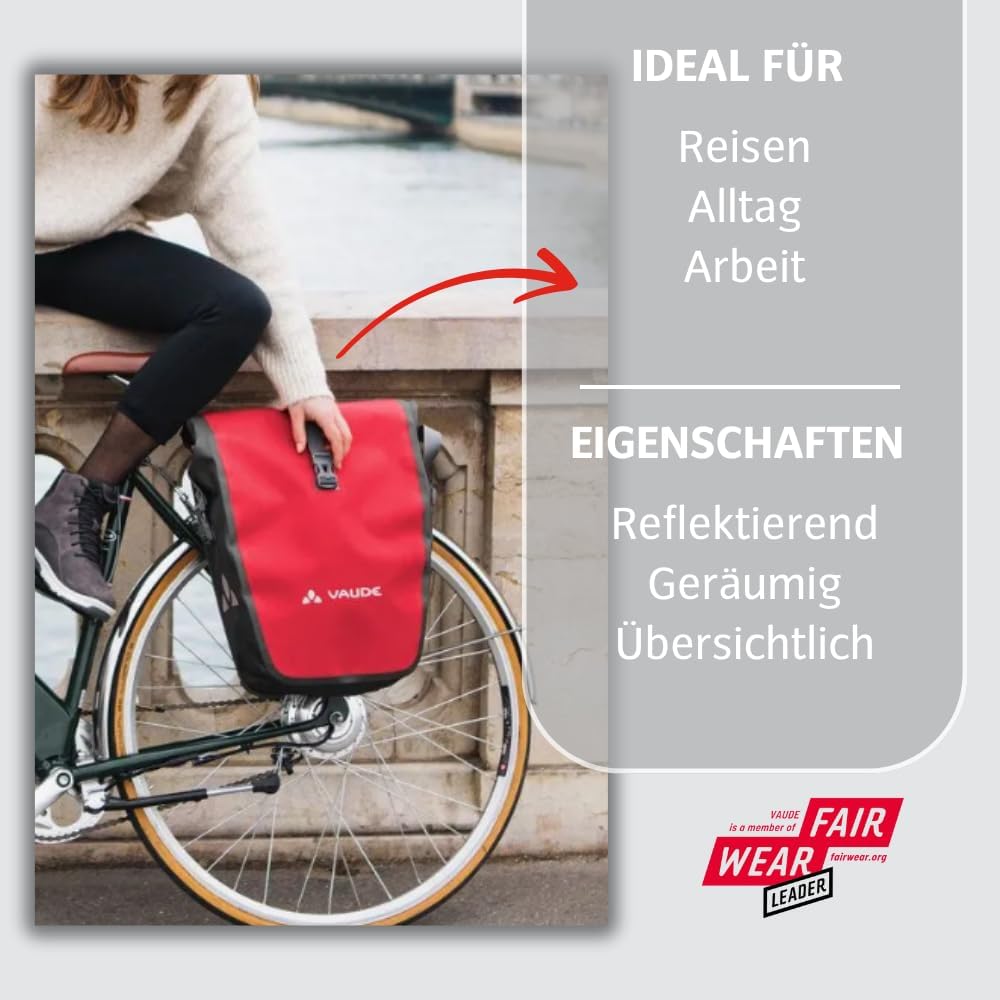 Thumbnail 6 de VAUDE Aqua Back Single Hinterradtasche für Gepäckträger mit 24 l – wasserdicht, schnelle Montage (QMR 2.0)