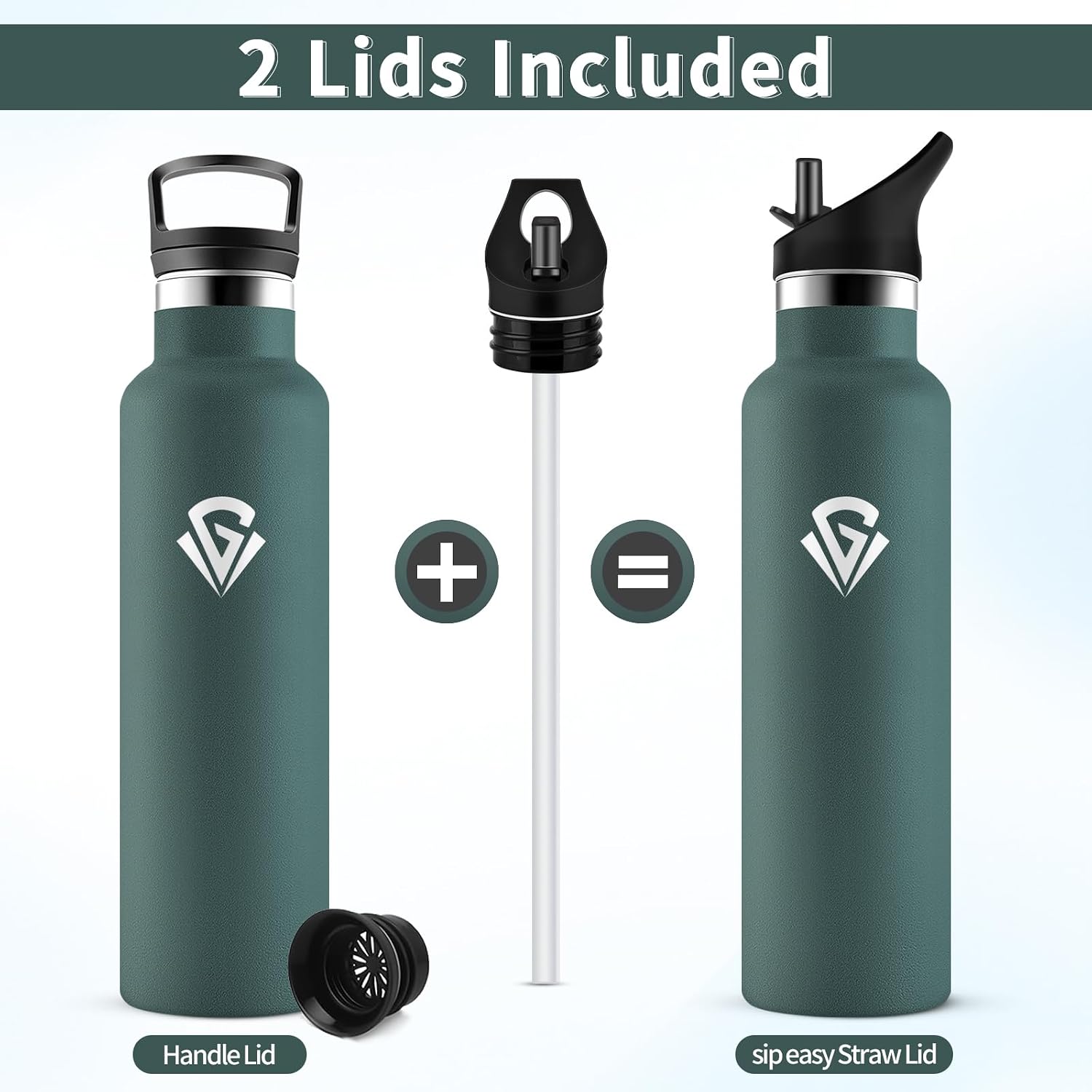 Detalle de Borraccia termica 750 ml con cannuccia
