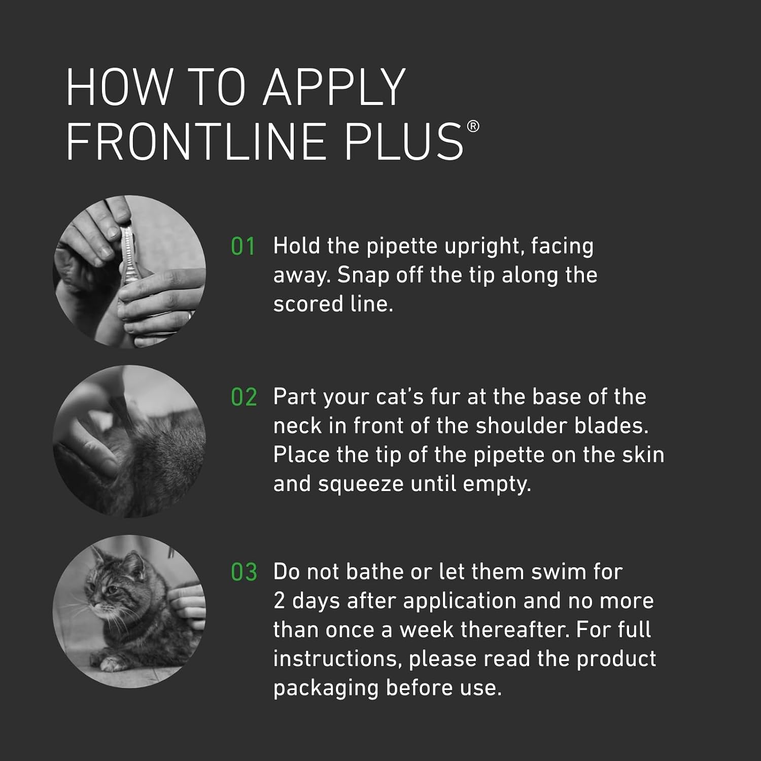 Detalle de FRONTLINE Plus Flea & Tick Treatment for Cats and Ferrets – 6 Pipettes