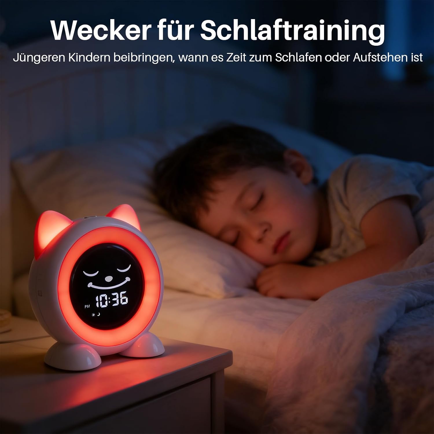 Thumbnail 3 de FiveHome Kinder-Schlaftrainer Digitalwecker mit Nachtlicht, Timer und Snooze