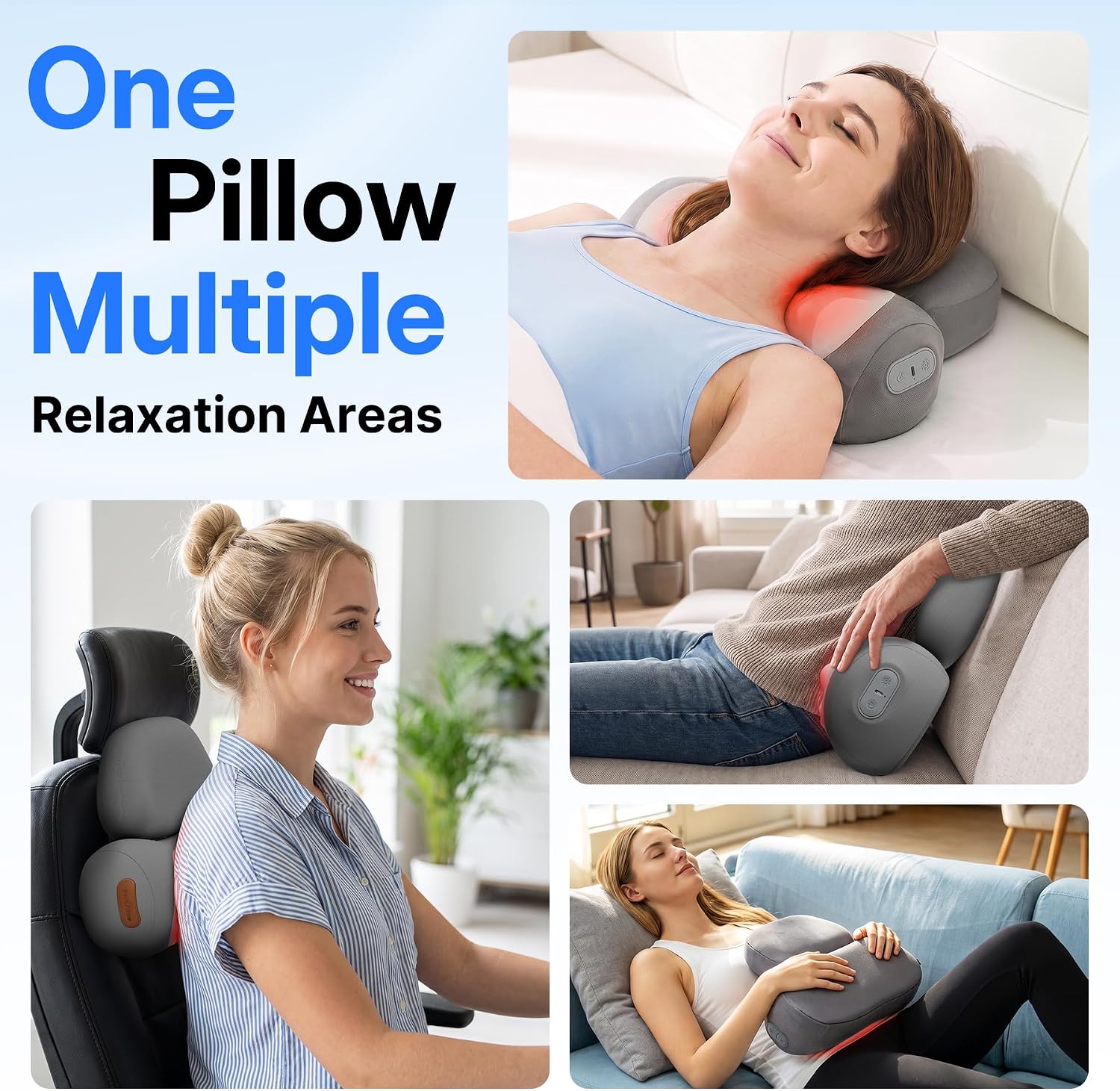 Detalle 2 de Shiatsu Neck Massager Pillow, Cordless